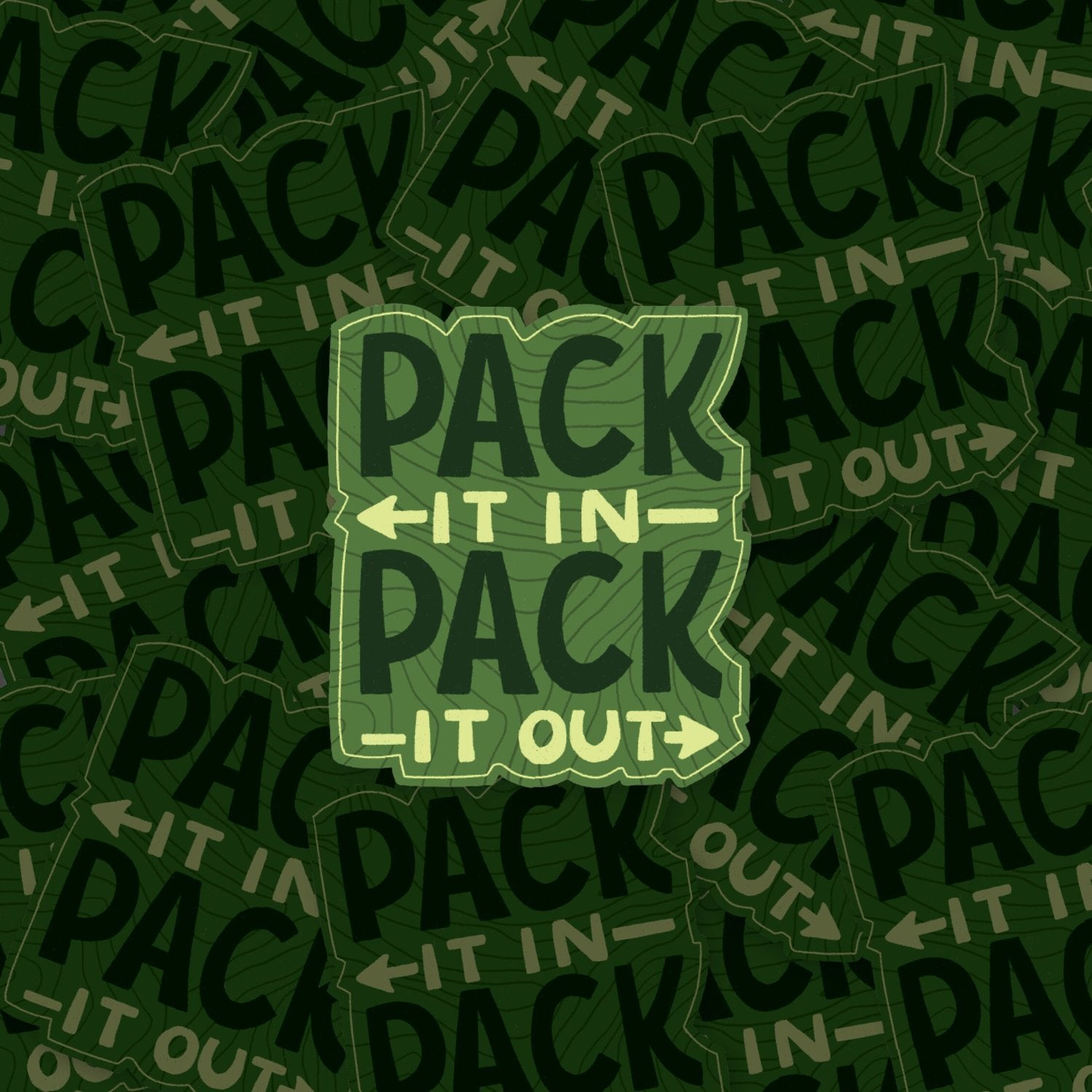 Pack it in pack it out sticker
