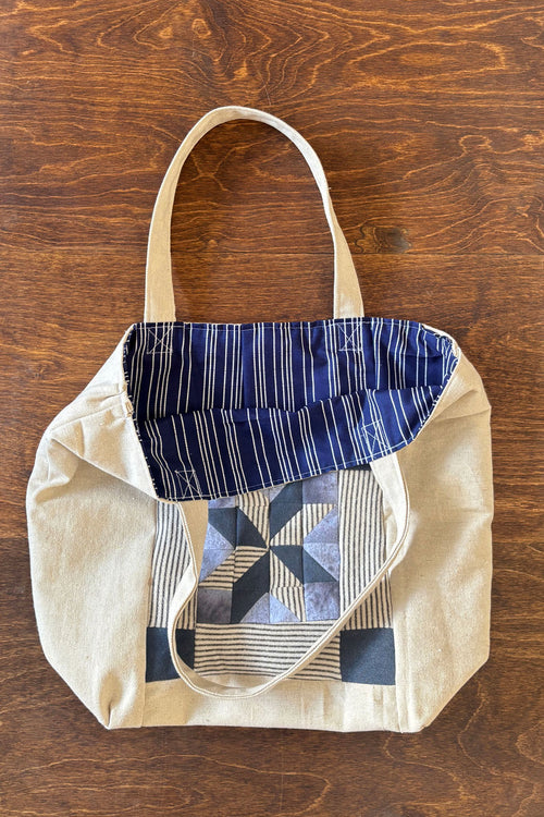 Handmade Camper Tote - Blue 1