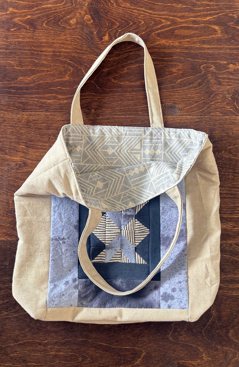 Handmade Camper Tote - Blue 2